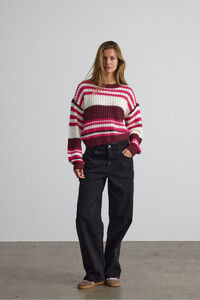Noisy May Camisola riscas gola redonda