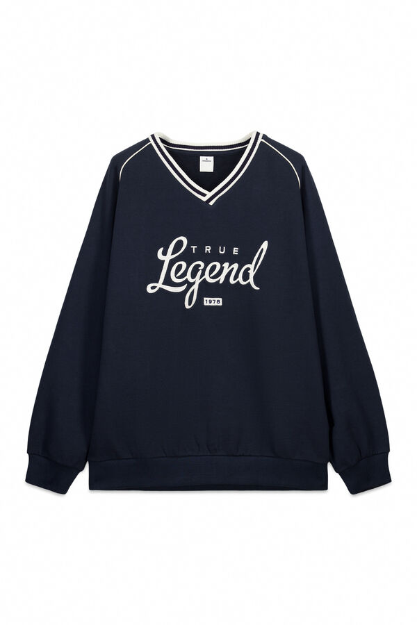 Springfield Sweatshirt gola em bico Legend azul