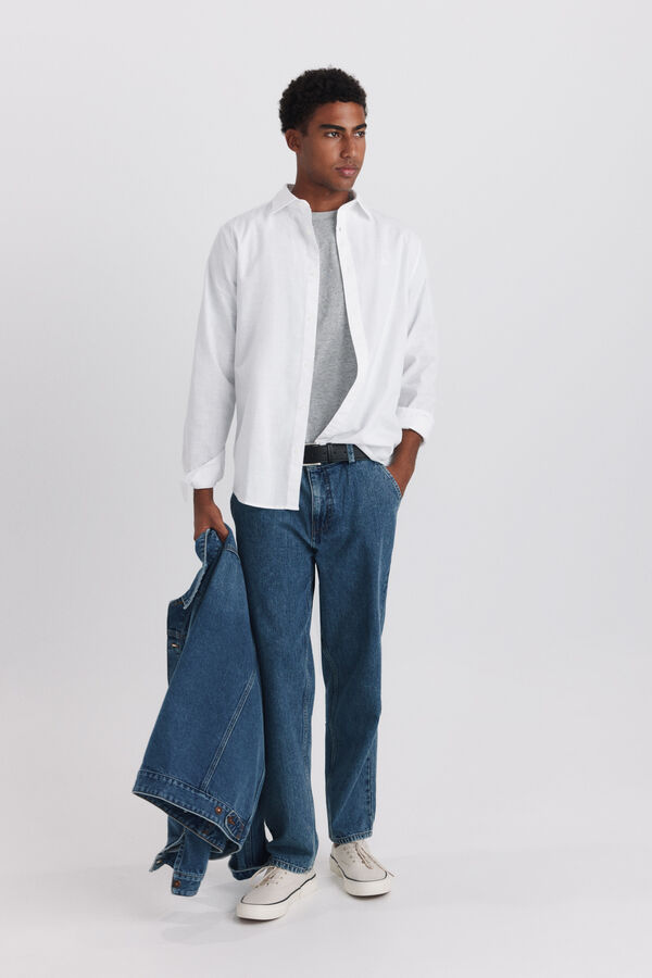 Springfield Linen-look shirt white