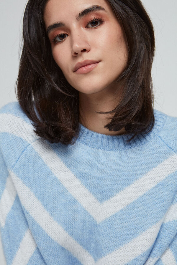 Only Geometric print sweater Plava