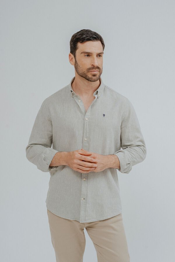 Celopman Camisa lino verde
