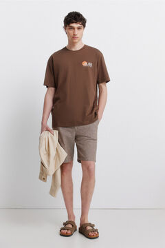 Springfield Linen comfort slim fit Bermuda shorts