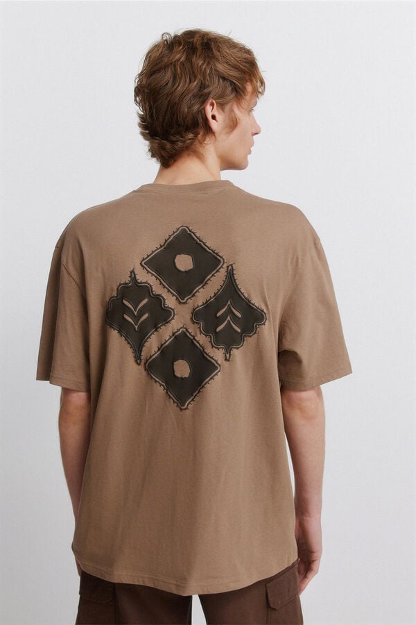 Springfield Majica sa na&scaron;ivcima Braon