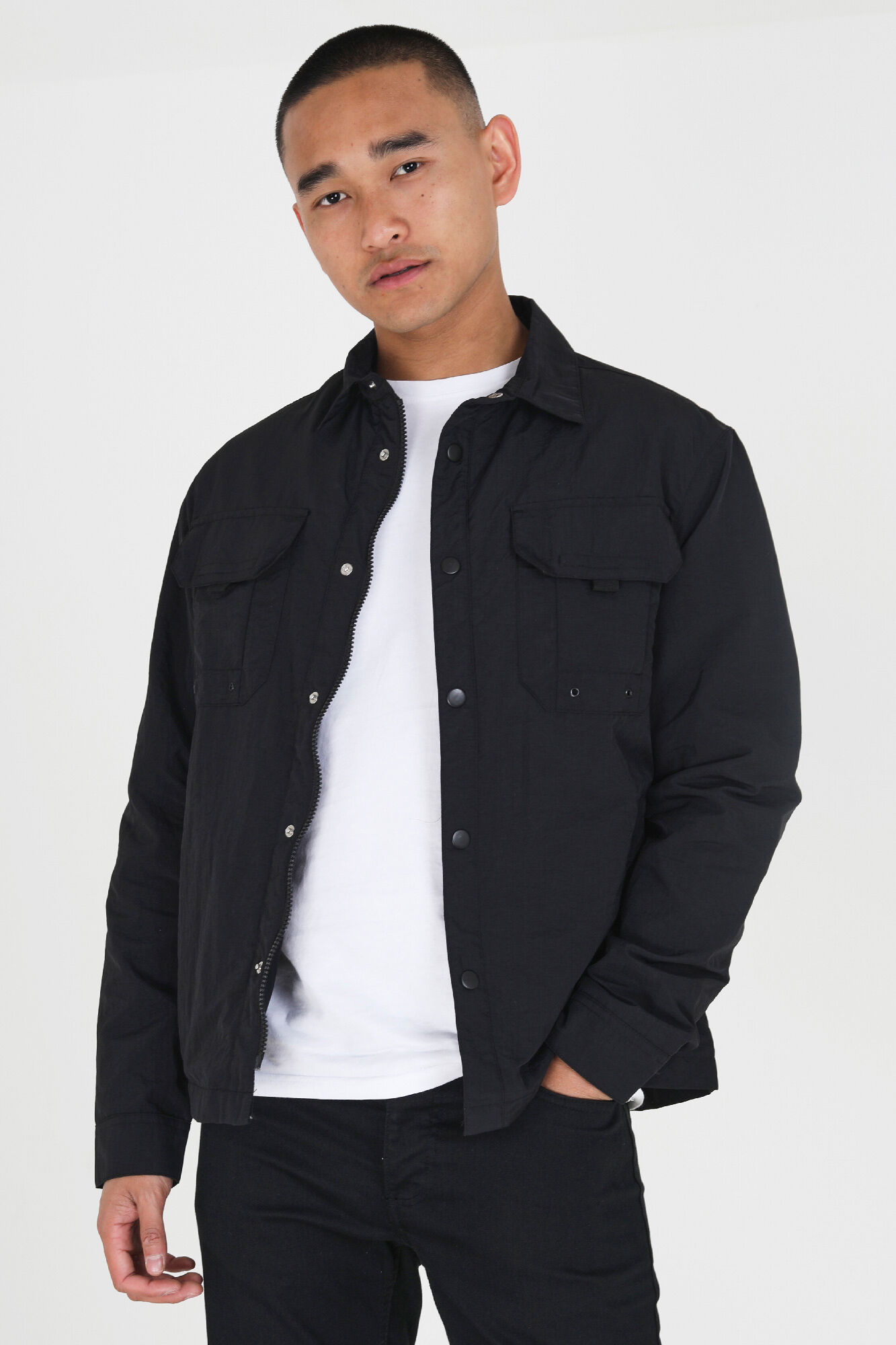 Brave Soul Sobrecamisa cierre de cremallera