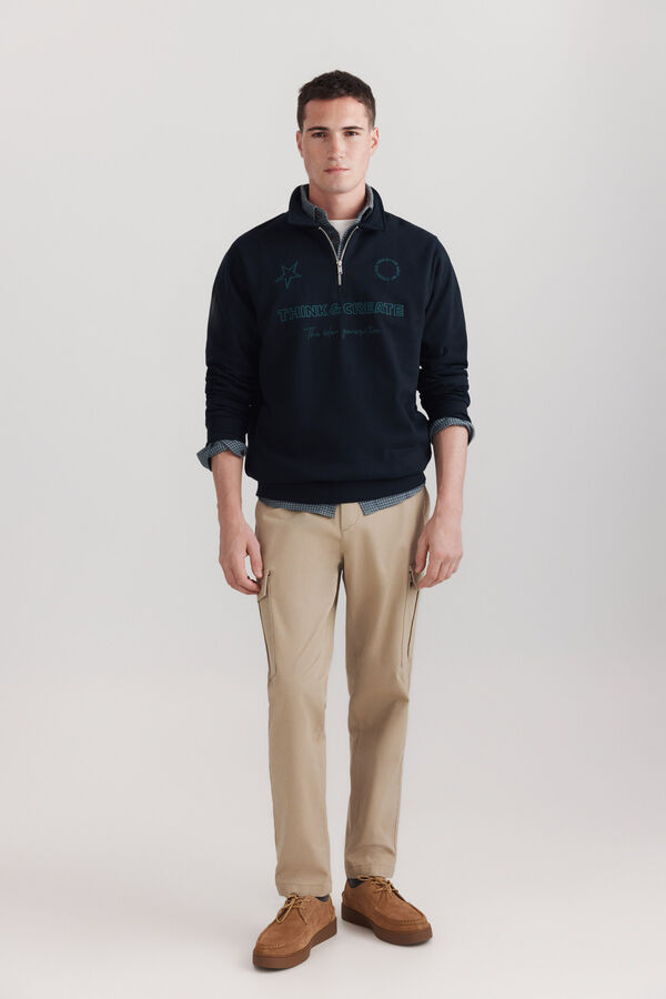 Springfield Think & Create polo sweatshirt blue