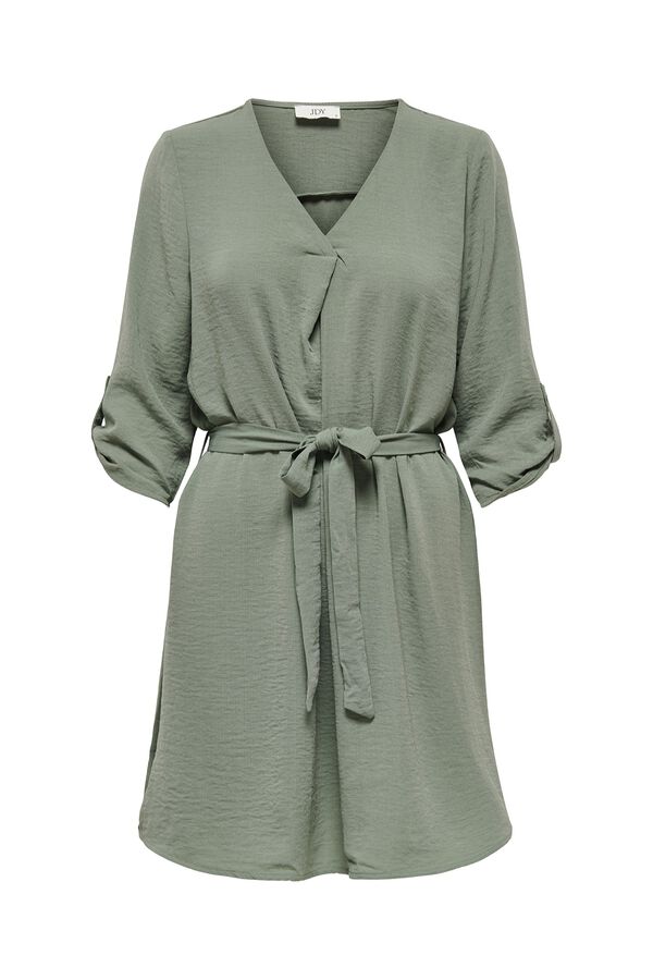 JDY 3/4 sleeve short dress grey