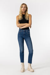 Springfield Megan Cropped Flare High Rise Jeans bluish