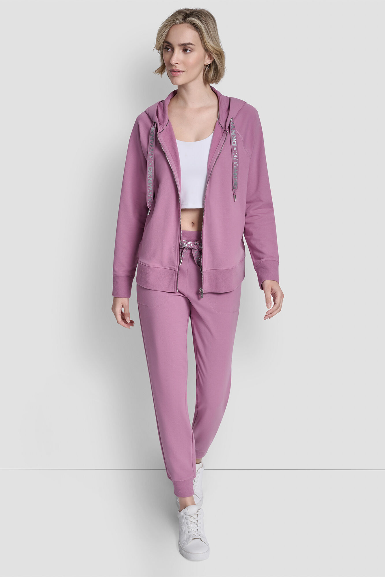 DKNY Sweatshirt com fecho-&eacute;clair