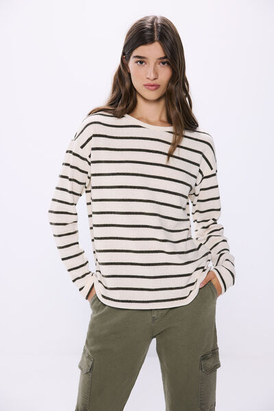 Springfield Striped striped t-shirt white