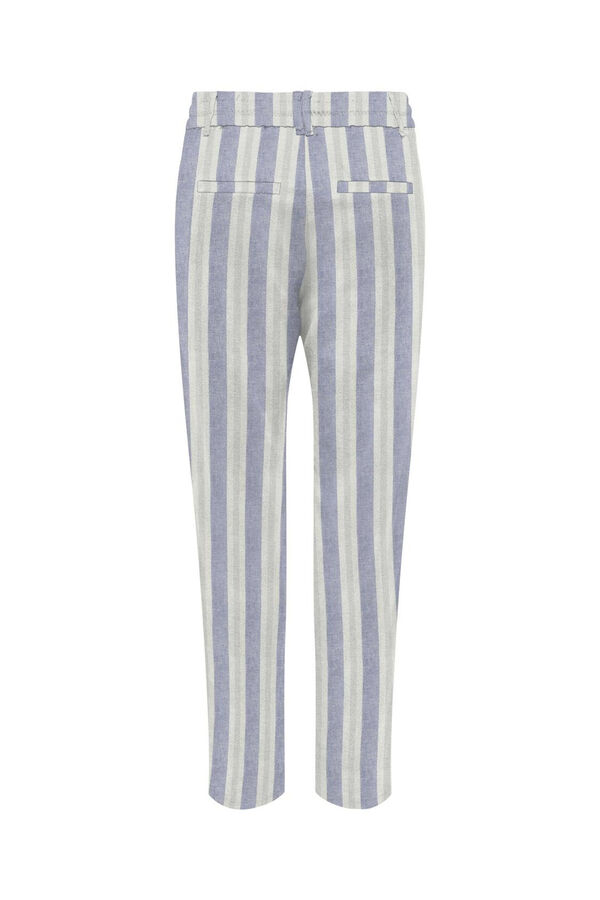 Springfield Classic cut flowing linen trousers bluish
