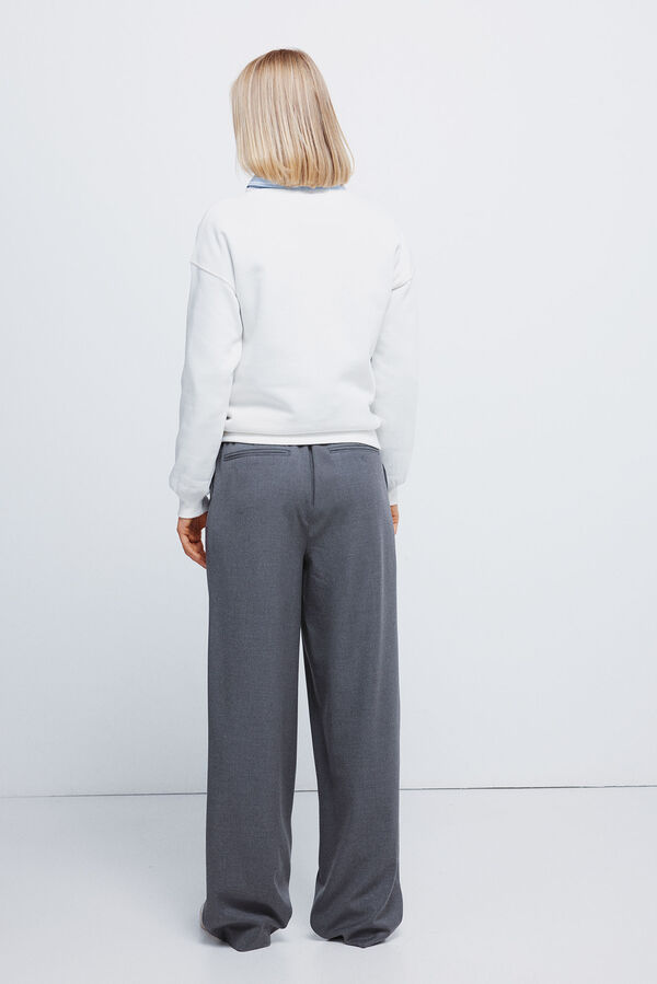 Springfield Trousers with elastic waistband grey