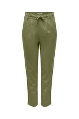 Springfield Pantalón fluido de lino corte clásico verde