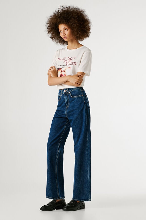 Pepe Jeans Ultra-high- rise straight-leg jeans blue