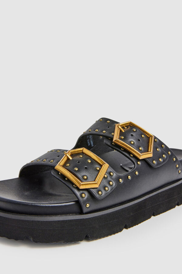 Springfield Platform sandals | Pepe Jeans crna