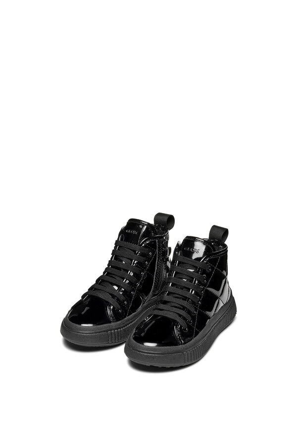 Geox Patent‑effect trainers Crna