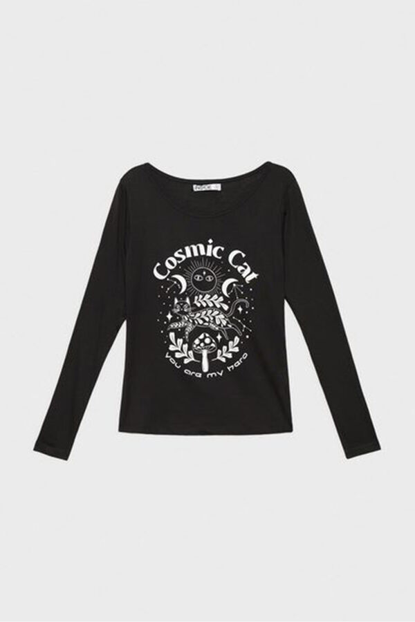 Inside Camiseta Con Estampado negro