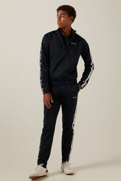 Springfield White tracksuit with side bands marineblau