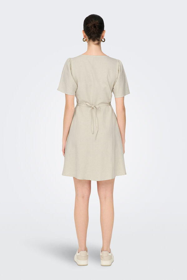 Only Short linen dress grey