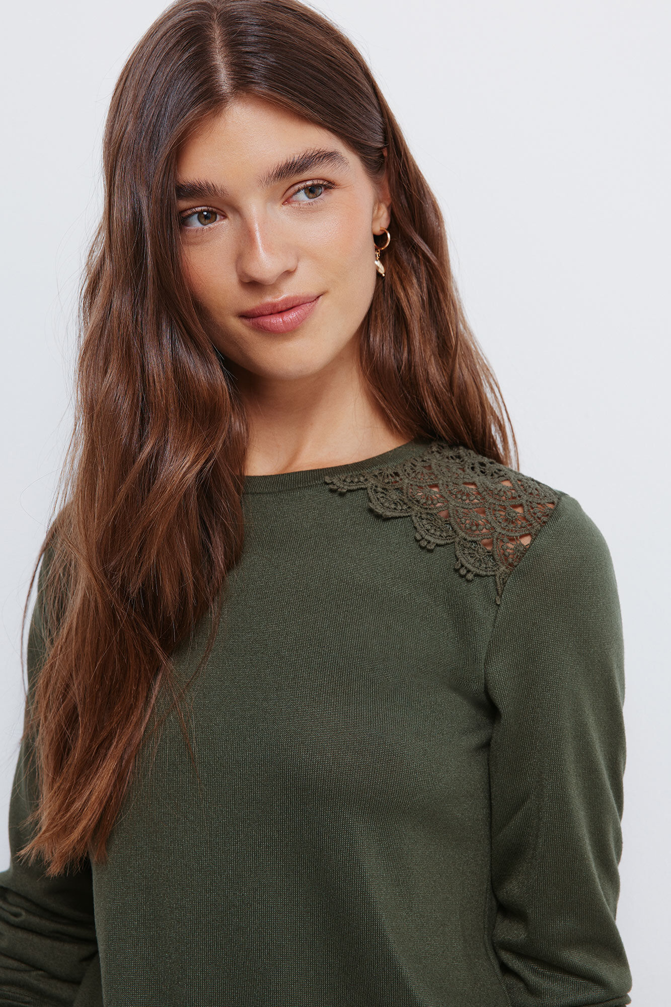 Springfield T-shirt ombro a ombro em crochet