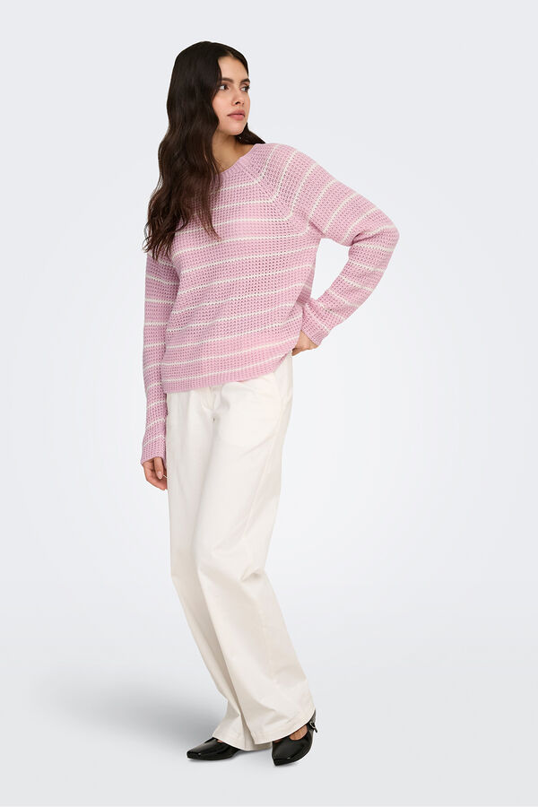 JDY Round neck jumper pink