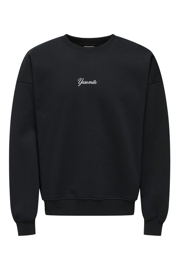 Only & Sons Sudadera cuello redondo negro