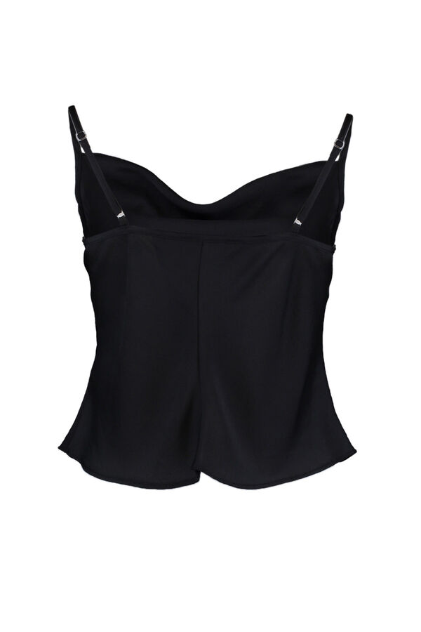 Trendyol Satin-finish strap top noir