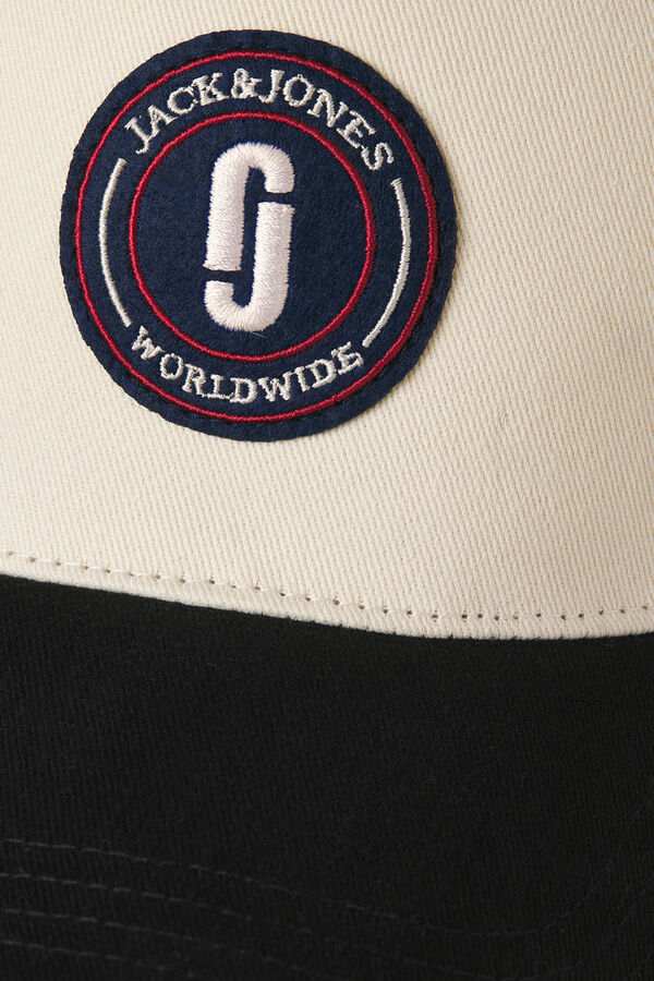 Jack & Jones Gorra b&aacute;sica con insignia blanco