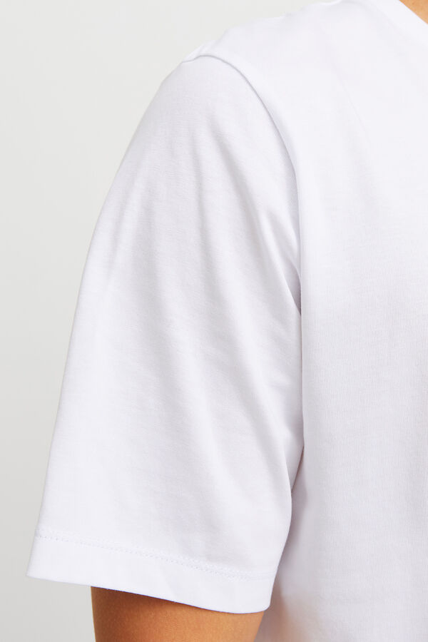 Jack & Jones Camiseta est&aacute;ndar fit blanco