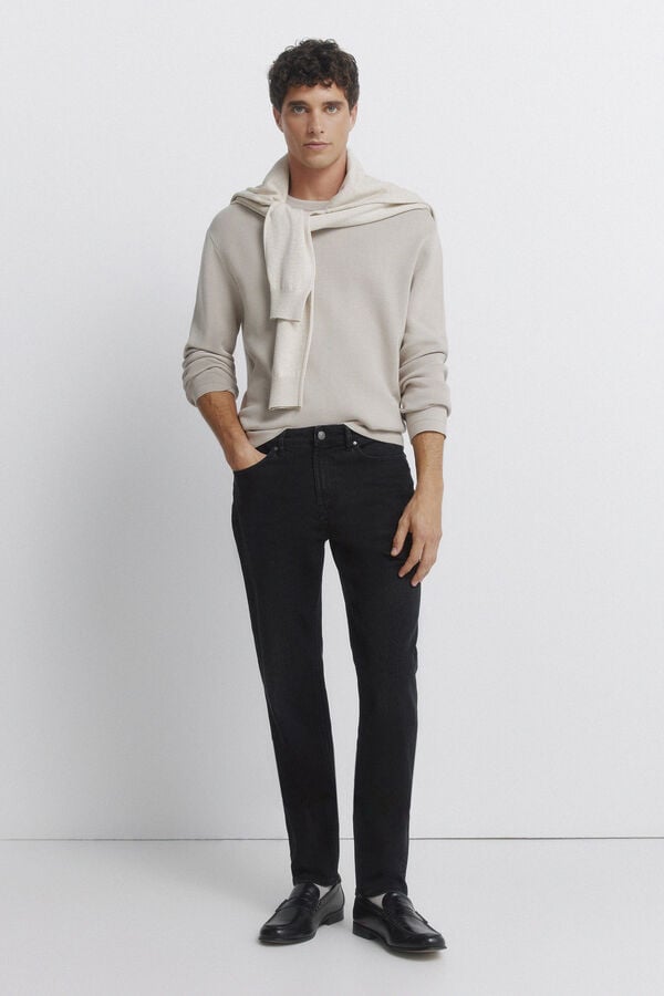 Springfield Jeans preto lavado skinny fit preto