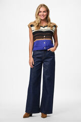 Pieces jersey-knit gilet top Braon