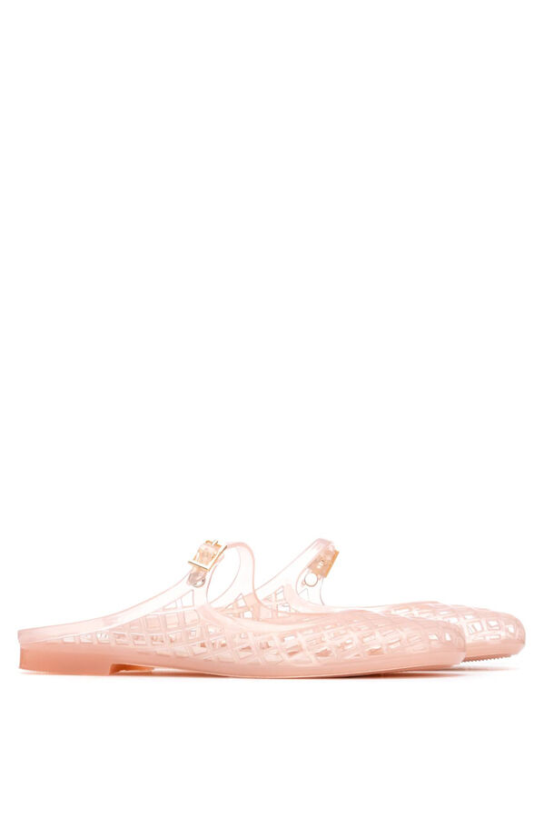 XTI Bailarina goma destalonada rejilla rosa