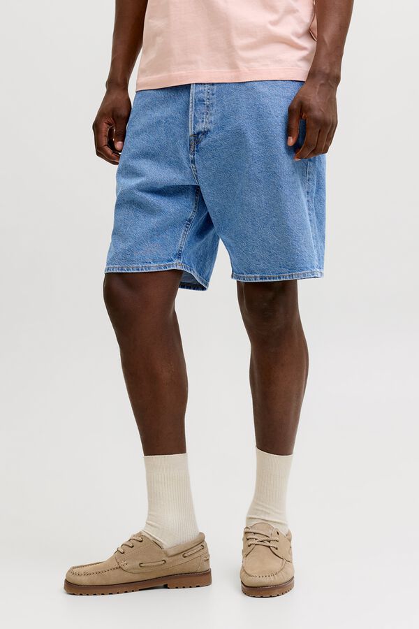 Jack & Jones Denim relaxed fit Bermuda shorts blue