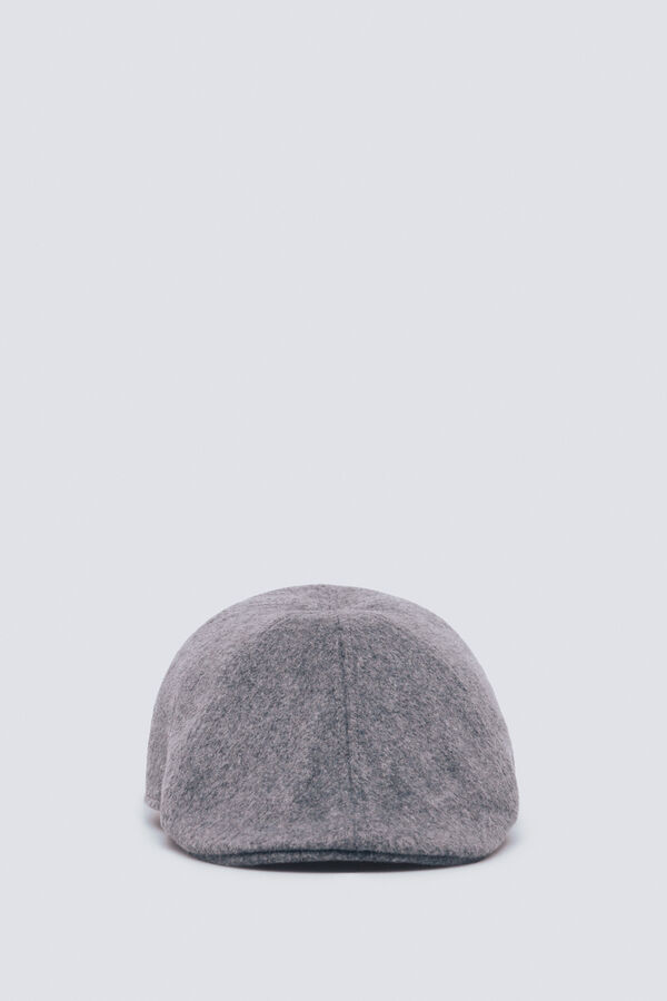 Springfield Gray wool blend flat cap grey