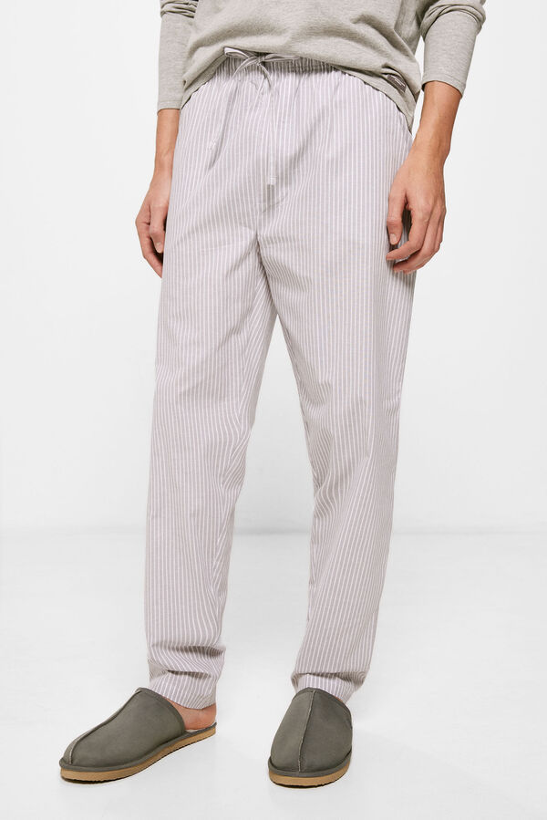 Springfield Duga siva prugasta pidžama Siva