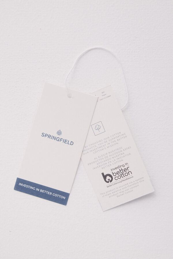 Springfield Sequined drop sleeve sleeve -shirt beige