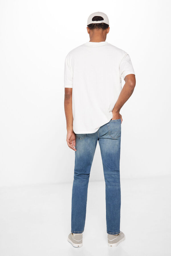 Springfield Medium-dark wash slim fit jeans blue