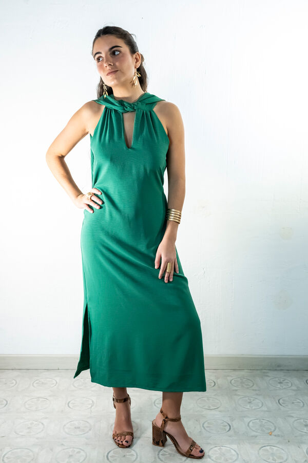Cul Sac Vestido midi recto verde