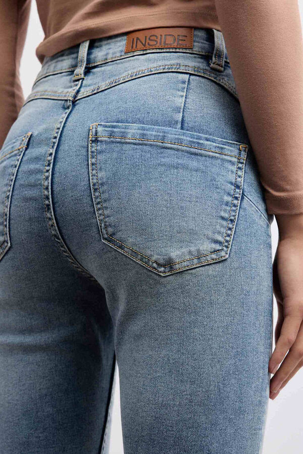 Inside Mid- rise skinny push-up jeans Plava