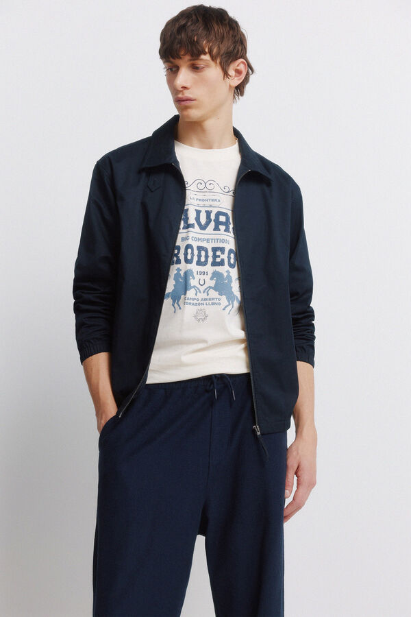 Springfield Pantalon jogger droit bleu