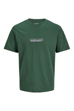 Jack & Jones Junior T-shirt b&aacute;sica logo verde