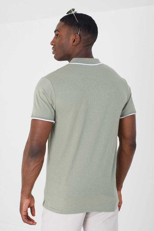Springfield Polo shirt with contrast colour grey