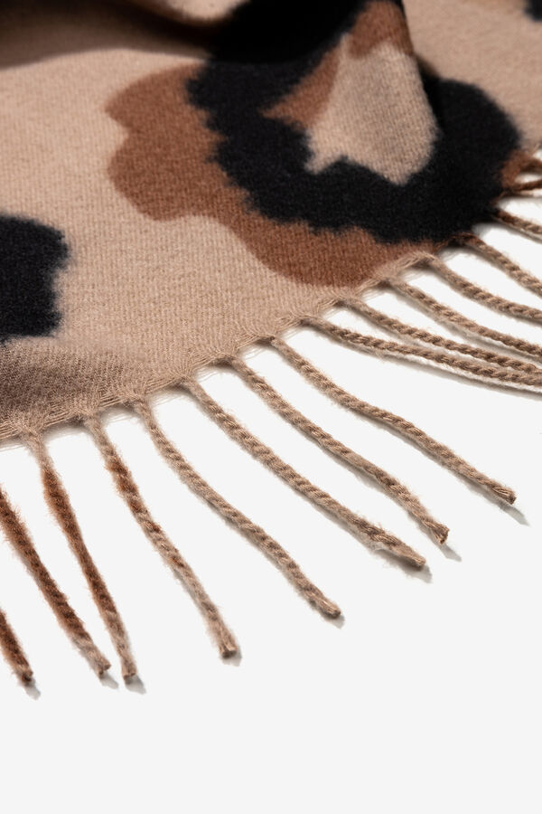 Tiffosi Cachecol estampado com franjas branco