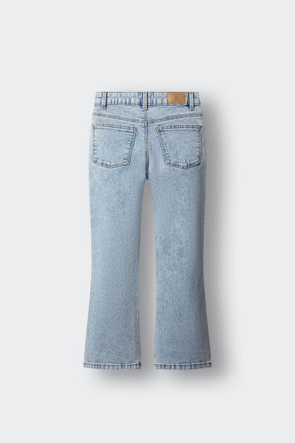 Springfield Kids Pantalon denim flare ni&ntilde;a azul