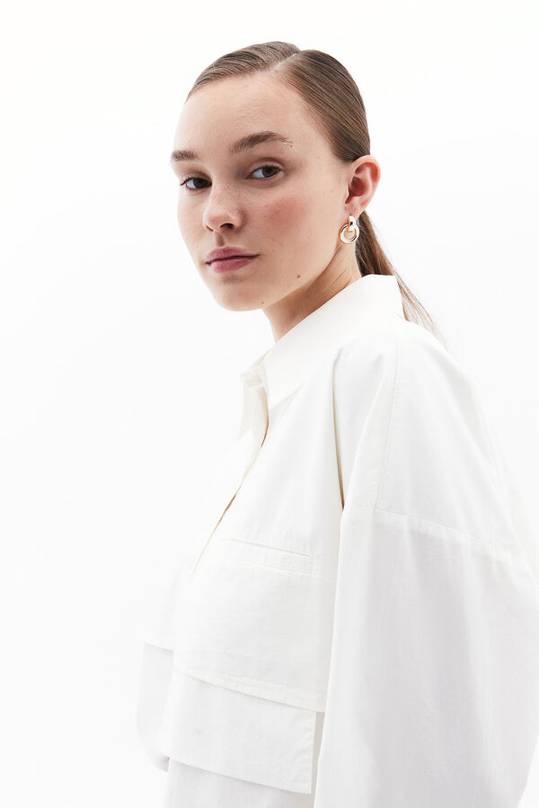 Oxxo Camisa detalle bolsillo marfil