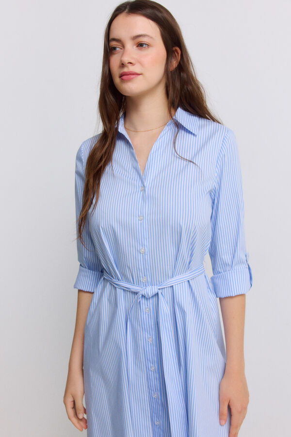 Springfield Striped shirt dress blue
