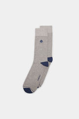 Springfield Essential long embroidered logo socks gray