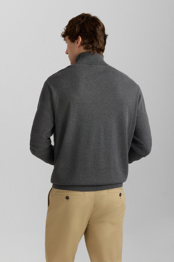 Springfield Funnel neck basic jumper grey