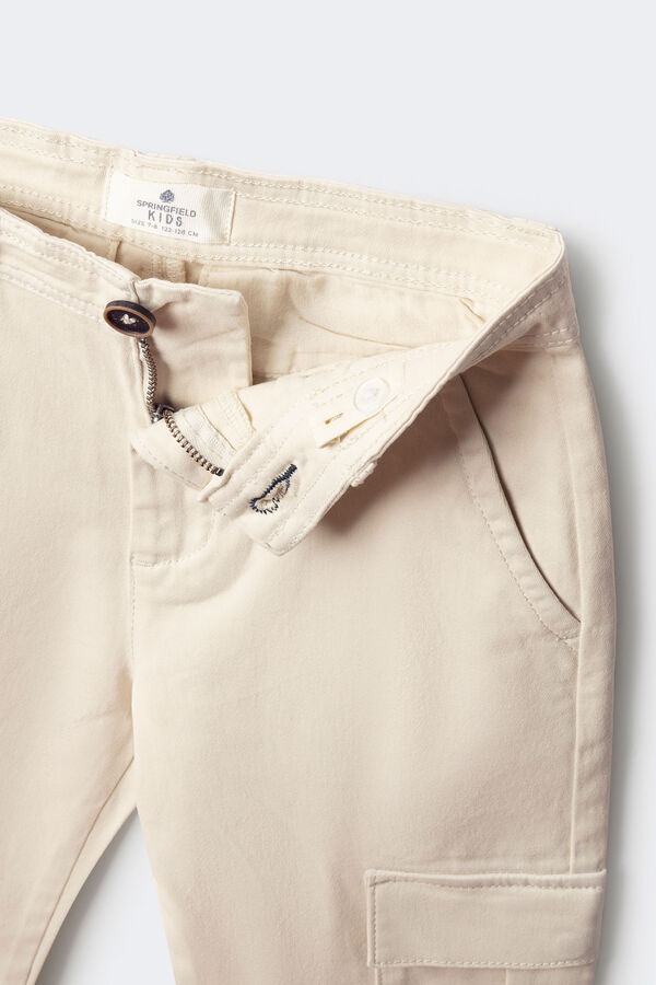 Springfield Kids Criança de carga calças chino estampado