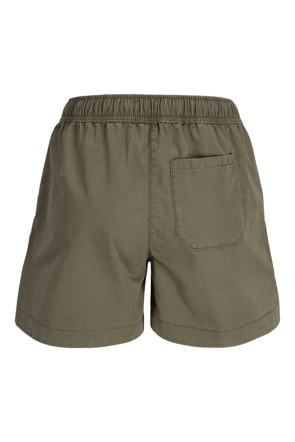 Jack & Jones Bermudas de algod&atilde;o de cintura m&eacute;dia cru