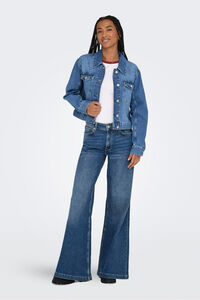 Only Casaco jeans com bolsos